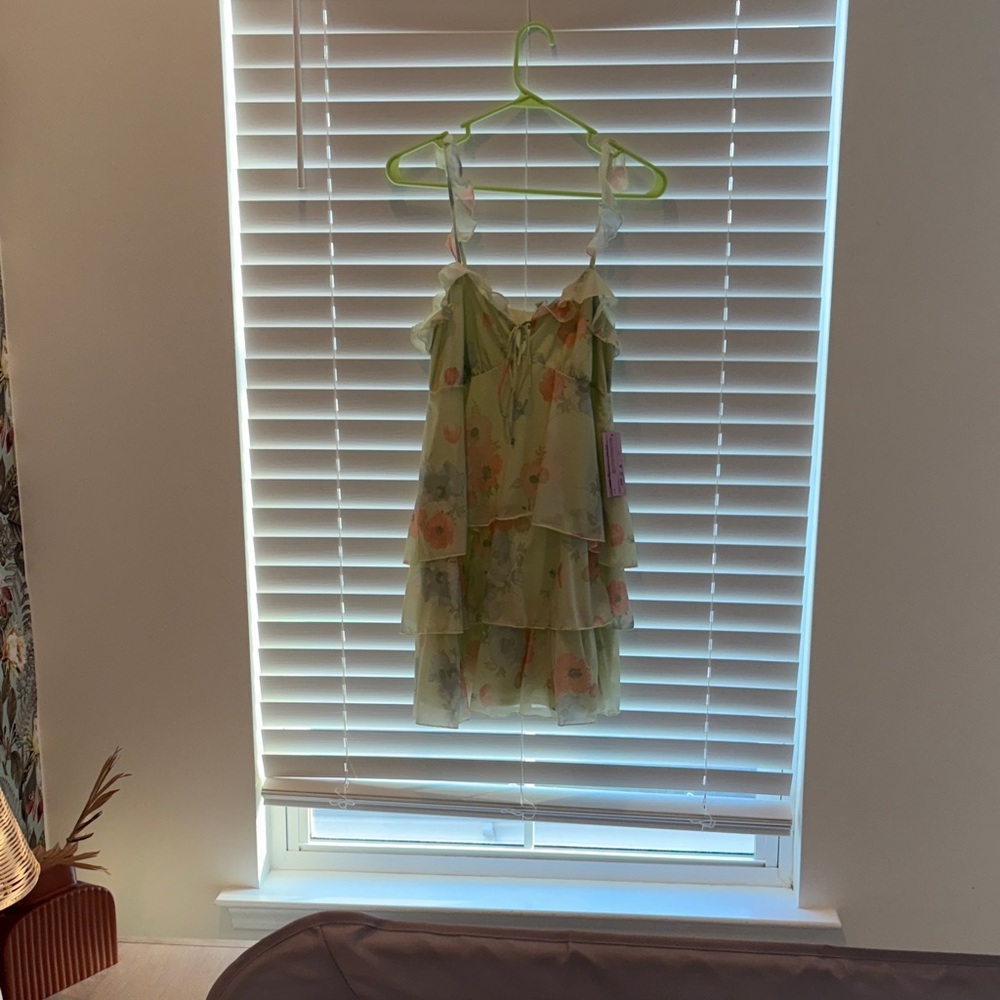 Wild Fable Green Floral Mini Dress